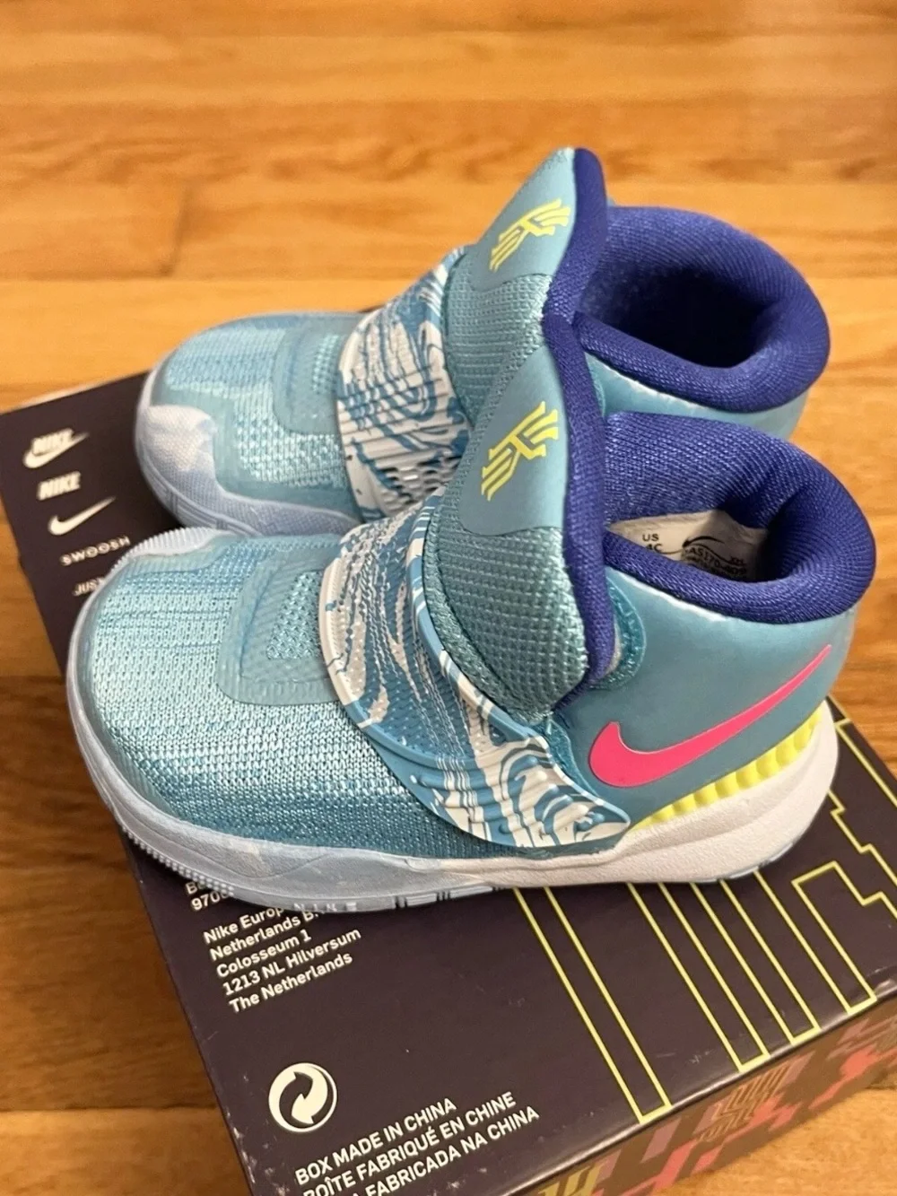 Nike Kyrie 6 Pool (TDV) Blue Pink Infant Toddler Size 5C DA5170 409